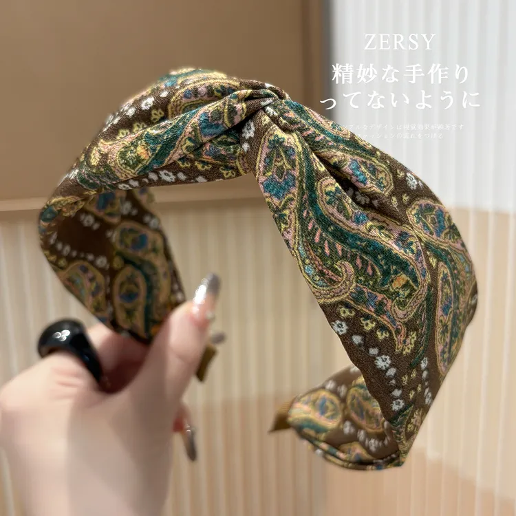 复古交叉宽边发箍女款高级感洋气时尚2025新款头箍洗脸碎发压发卡
