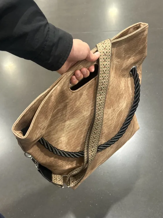 纯色潮流耐脏单肩跨包潮流包中古色休闲腋下专用单肩包手提包男士