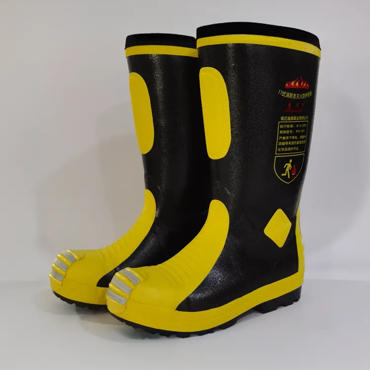 新式轻量救援训练靴高筒防水比武雨鞋水靴防滑灭火套鞋钓鱼鞋胶鞋