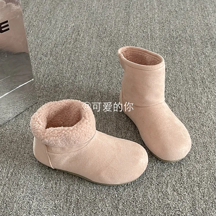 复古时尚厚底雪地靴子女款爆款2025新款冬季保暖加绒棉鞋休闲短靴