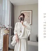 DA·Tender【奥法蝙蝠袖针织上衣】秋季法式优雅时尚气质百搭