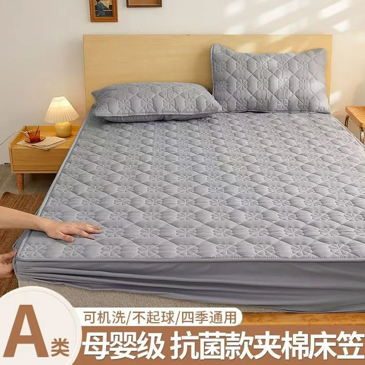 夹棉床笠罩全尺寸加厚床罩135专用床笠保护罩全包围床单厚床笠磨