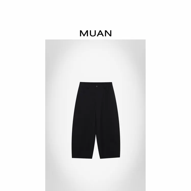 木岸MUAN:《马丁九分裤》定制老钱镰刀裤阔腿裤休闲裤女CQ-YJ-25023