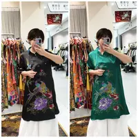  深圳89728新中式喜上眉梢重工刺绣国风上衣长款旗袍衫