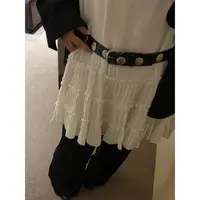 铅笔小鑫大码女装 美式复古 搭配有型 个性铆钉皮带