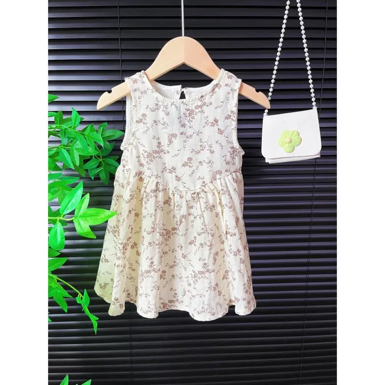 女童碎花A版休闲夏季连衣裙无袖