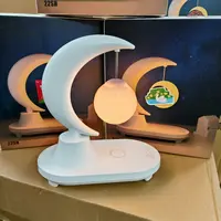 高端月亮台灯带充电音响台灯小夜灯【颜色随机