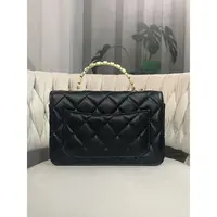 姝宴真皮女包晚宴小手提黑色