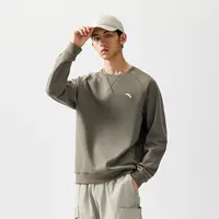 安踏加绒运动卫衣男士2025秋季新款长袖套头衫通勤百搭休闲运动服