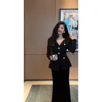 【N·COU】25秋新款【人鱼小姐】小香风拼接假两件外套式连衣裙唐装DY