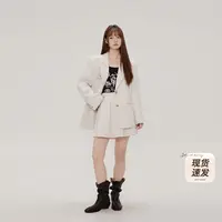 【开春游记-半裙】学院风西装短款百褶裙女春季大码套装半身裙