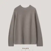 FAUES 丘痕 超细山羊绒美丽诺羊毛混织文温柔复古文艺肌理针织衫