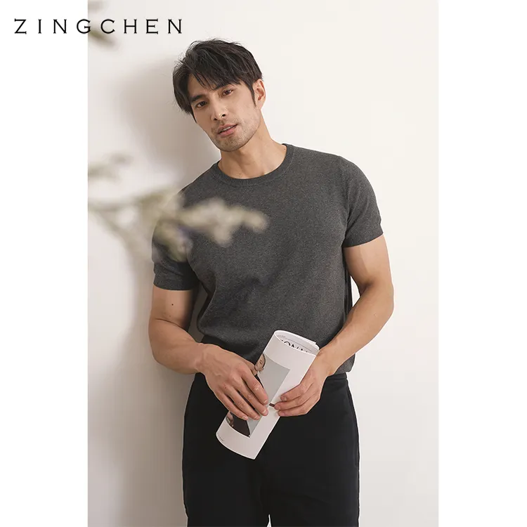 【超柔长绒棉】ZINGCHEN纯棉短袖针织T恤 2025夏季新款男士打底衫