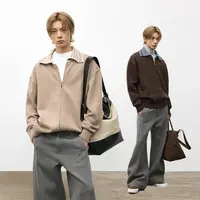 拼色翻领拉链羊毛混纺针织毛衣保暖外套秋冬TERRAINCOGNITA25AW