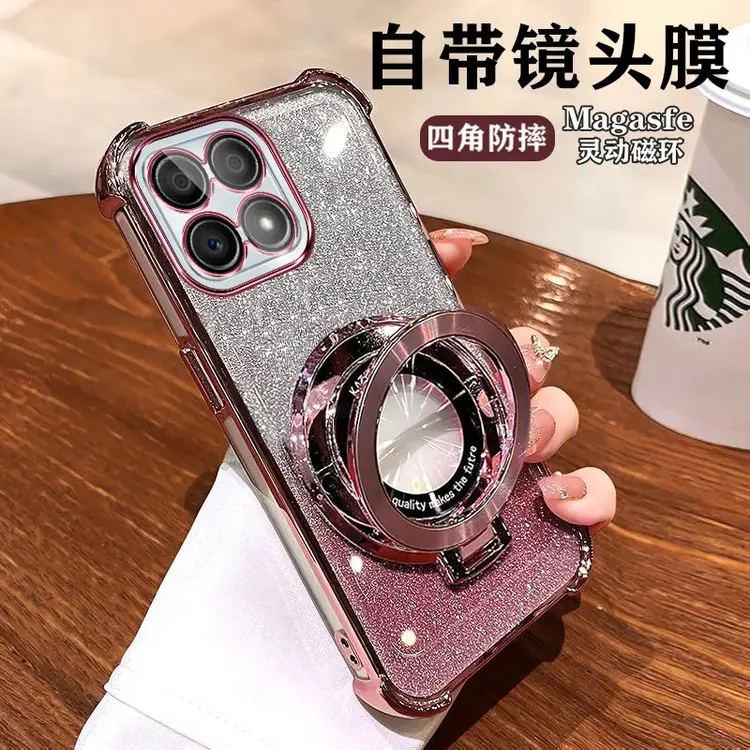 适用小米17四角防摔手机壳闪粉支架25113PN0EC镜头膜xiaomi硅胶女