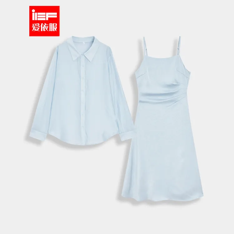 IEF/爱依服【微胖】大码女装2025夏秋新款韩版甜美休闲风里外套裙