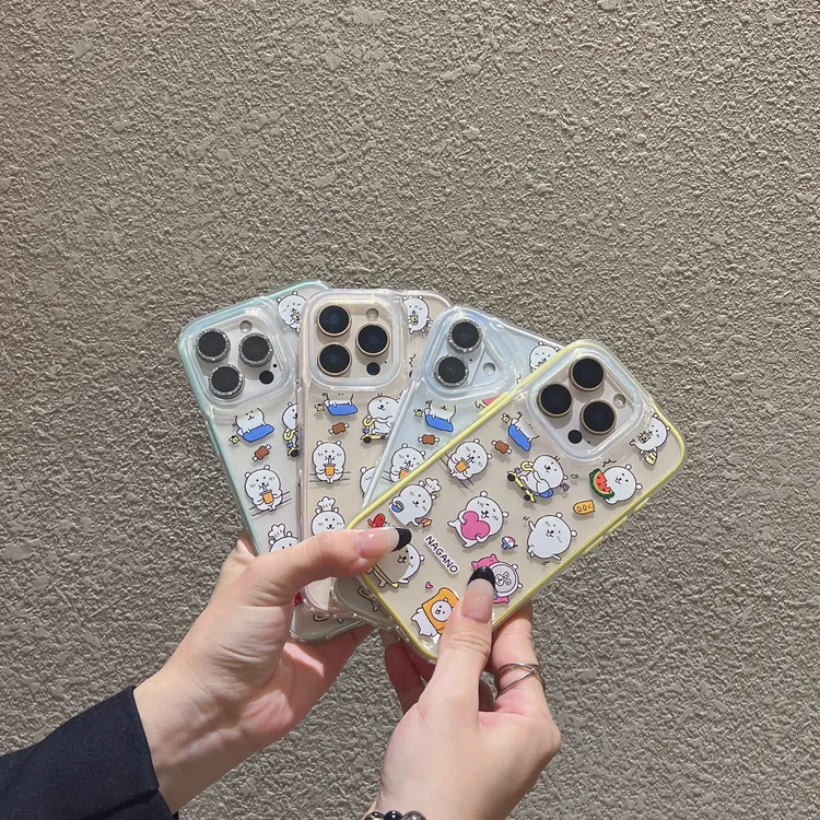 灏吉象夏日轻松熊适用苹果16promax手机壳15plus卡通14pro新款13