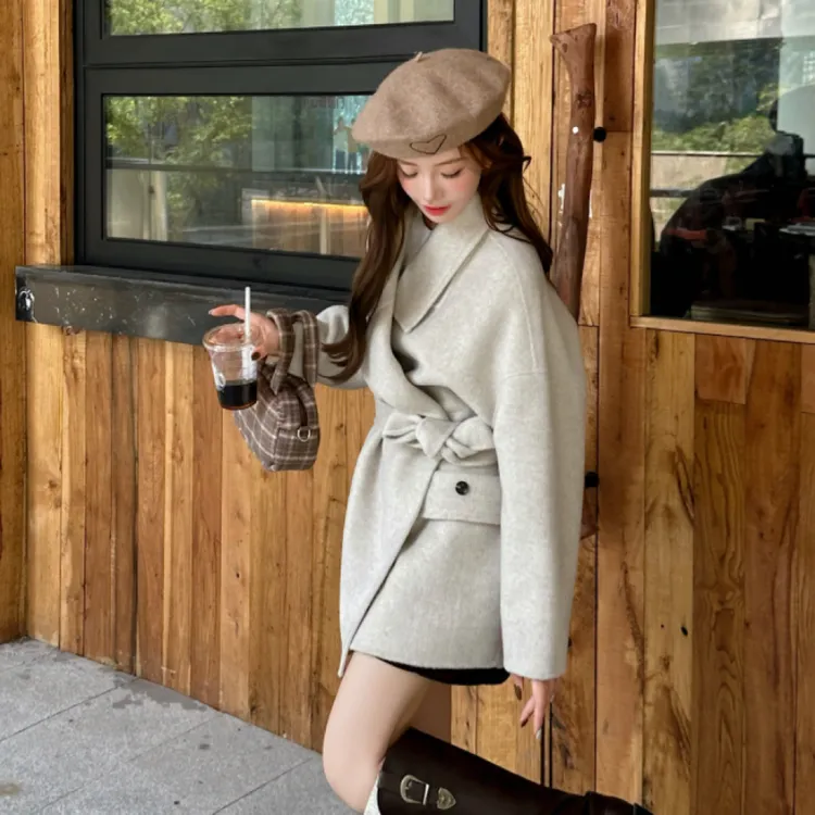 宽松慵懒感韩版中长款气质百搭羊毛大衣01款
