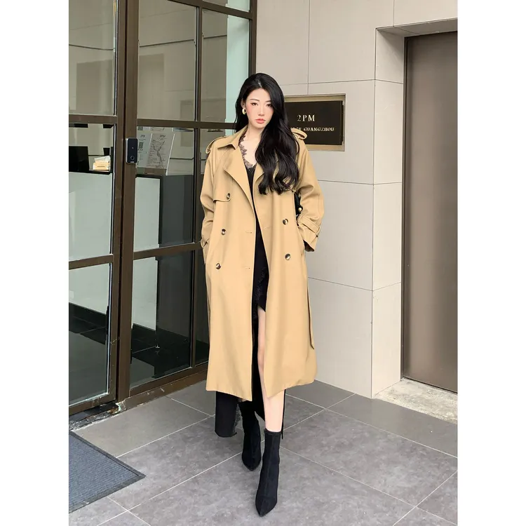 JIJINQI【现货清仓】经典廓形高级感翻领大衣风衣外套JINQB0887