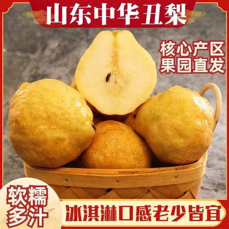 中华丑梨烟台水果新鲜包邮胜太婆梨秋月梨啤梨雪梨香梨整箱4.5斤