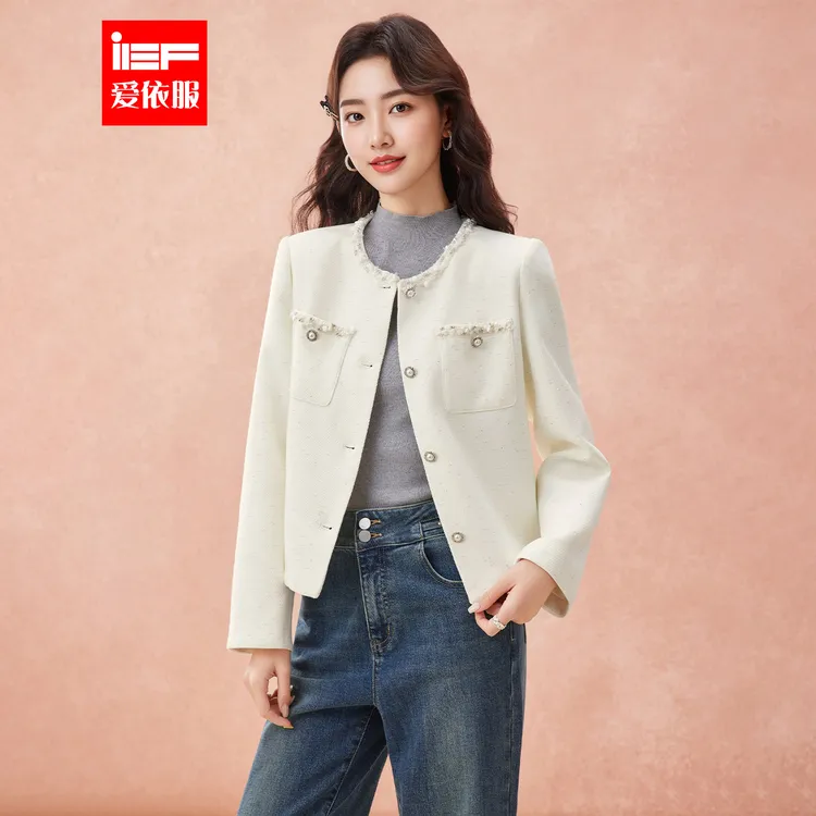 IEF/爱依服2025秋季新款法式名媛淑女气质通勤百搭小香风外套