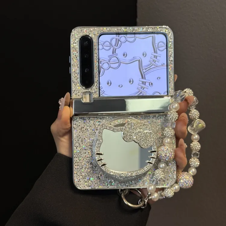 适用华为purax典藏版折叠屏手机壳pocket2银色闪钻小米mixflip2kt