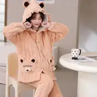 2311款小熊短款保暖冬季加厚家居服