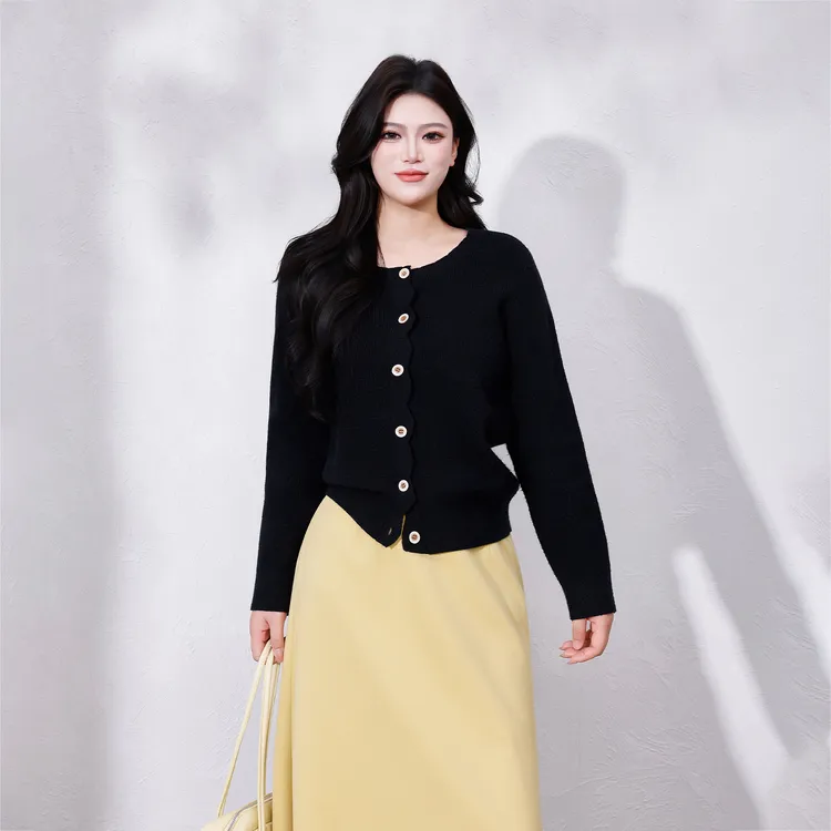 【格林日记】蛋妹胖mm冬季显瘦百搭针织衫毛衣DM23027