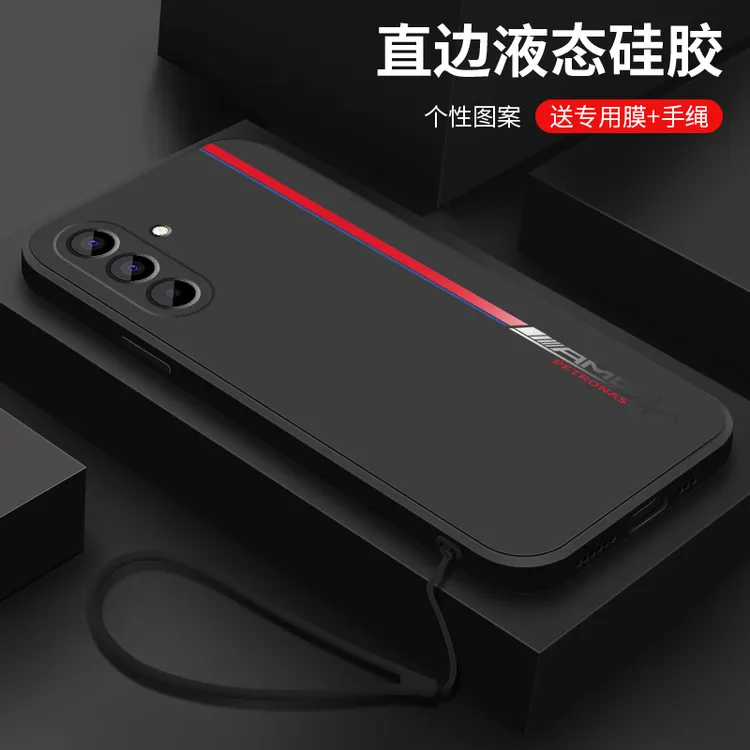 简约线条适用三星GalaxyA56手机壳新款创意液态硅胶全包防摔外壳