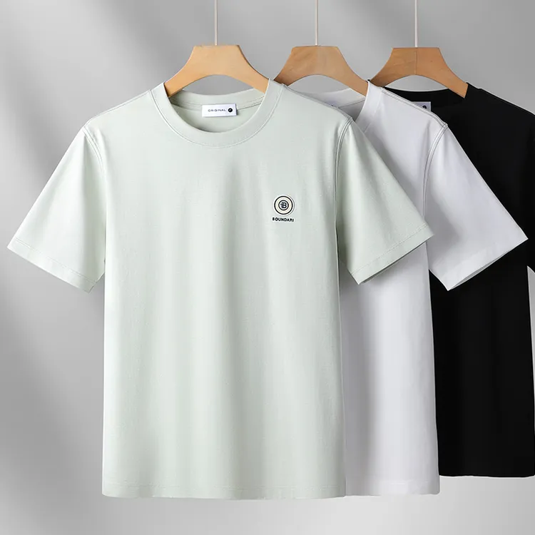 凉感男士短袖t恤 简约字母压花体恤休闲百搭半袖衫男款上衣