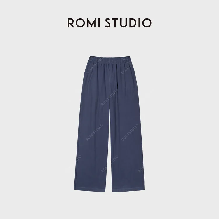 ROMI STUDIO“自然舒适”棉氨混纺松紧腰百搭休闲卫裤RWCAX86697