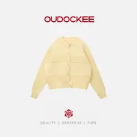 OUDOCKEE 鸥鸥【糖果毛衣】圆领宽松慵懒风设计感针织开衫 202505