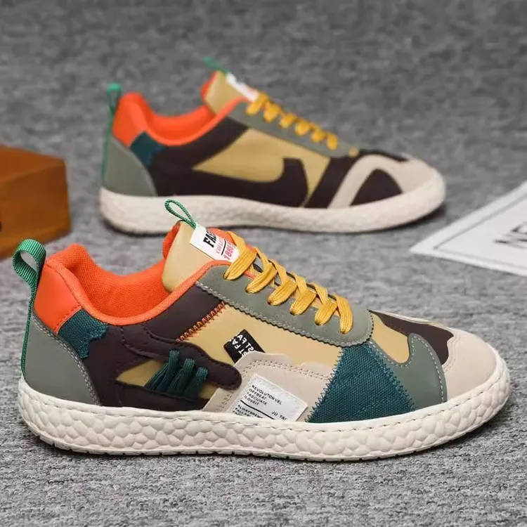 【设计师款】2025夏季新款时尚休闲鞋潮流百搭软底透气运动板鞋男鞋