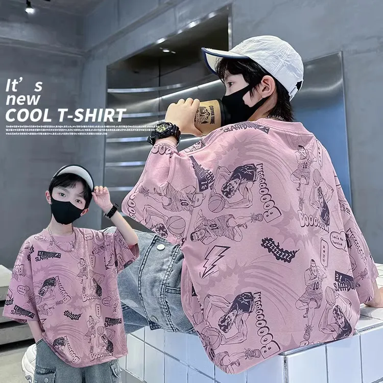 3D短袖T恤新款夏装半袖体恤男孩夏季宽松上衣潮t【1142】