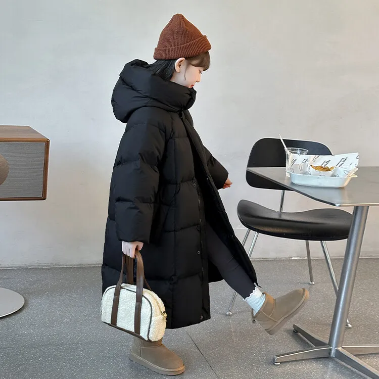 女童超好看棉袄冬季2025新款儿童长款棉服冬装小公主洋气加厚外套