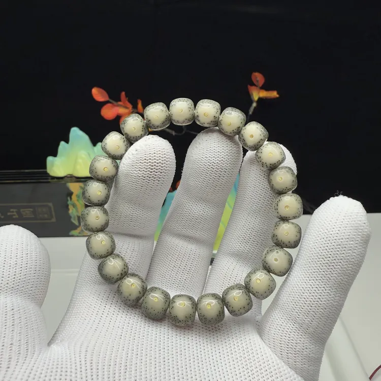 海南星月菩提石玉料10*9黄金瞳牛毛星毕业