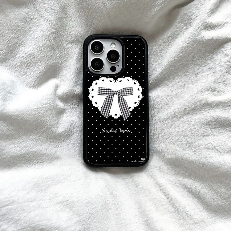 新款爱心蝴蝶结滴胶手机壳适用苹果16pro小米15/14红米一加reno13