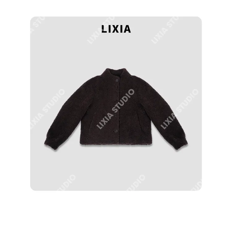 LIXIA【经典不过时】高级且具小众质感纯绵羊毛外套-D9869