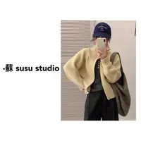 JS立领毛衣秋冬新款韩系软糯百搭休闲宽松针织拉链加厚外套0975