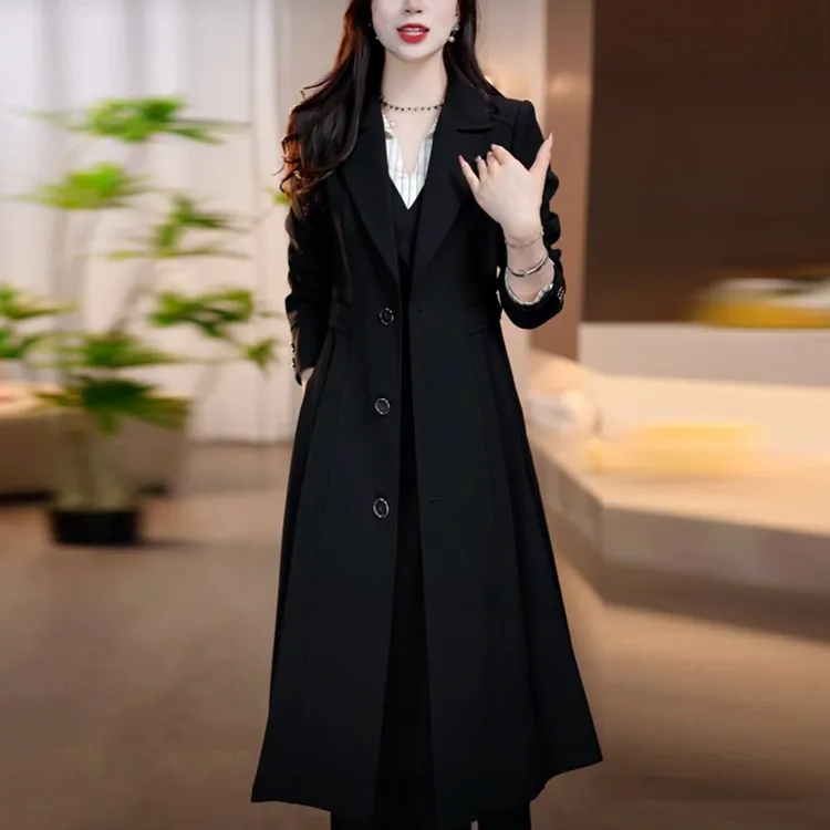 轻奢秋季高贵气质风衣外套女2025新款爆款时尚洋气百搭中长款上衣