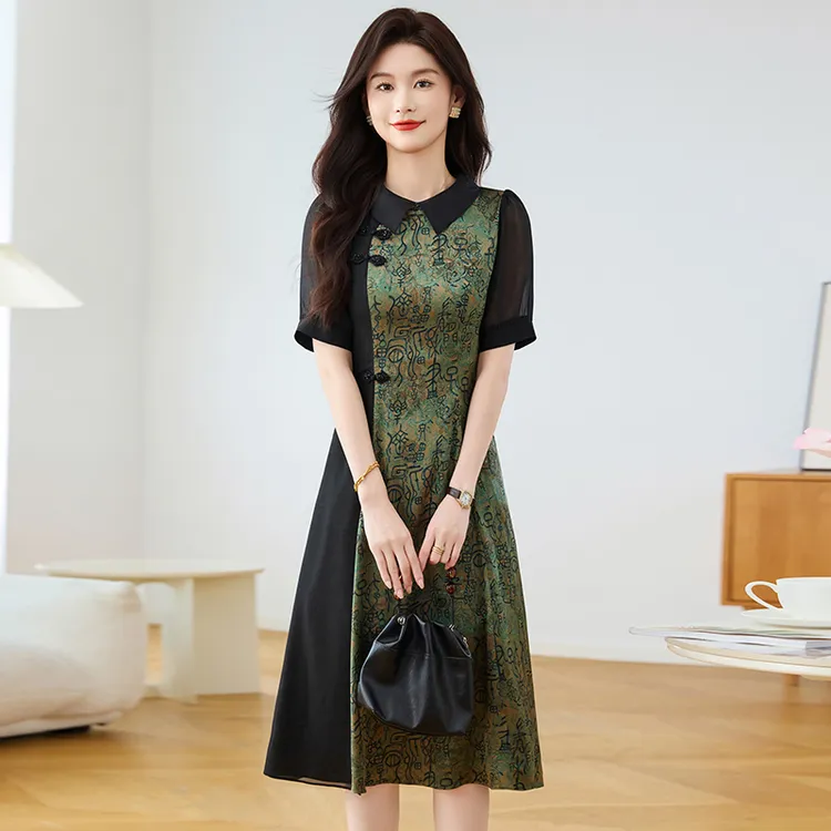 新中式国风女装旗袍连衣裙2025新款夏今年流行爆款高端大气十三行