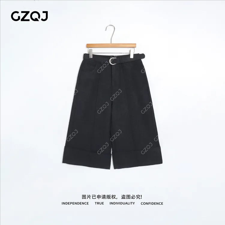 老琴私服【左岸漫步】时尚百搭显瘦高腰阔腿裤羊毛休闲裤女秋冬7274