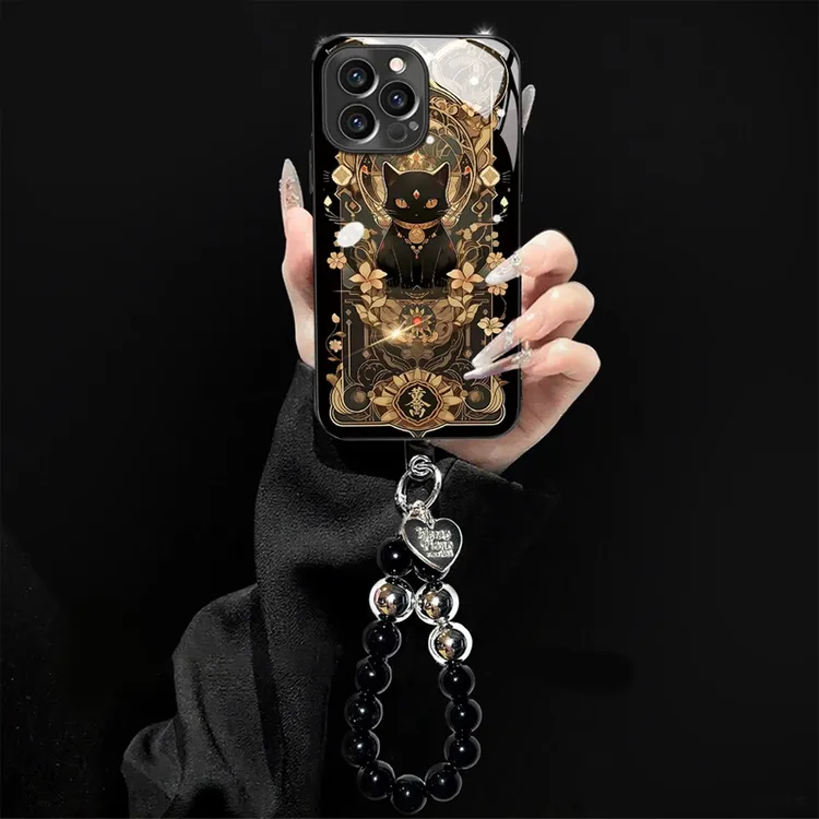 招财猫适用苹果16promax手机壳iphone15pro个性潮牌防摔玻璃壳14