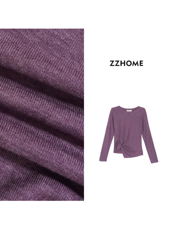 ZZOZO HOME ｜不费力时髦定染反对称长袖打底q171719p