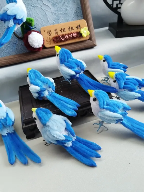 加密扭扭棒知更鸟小鸟材料包diy手工