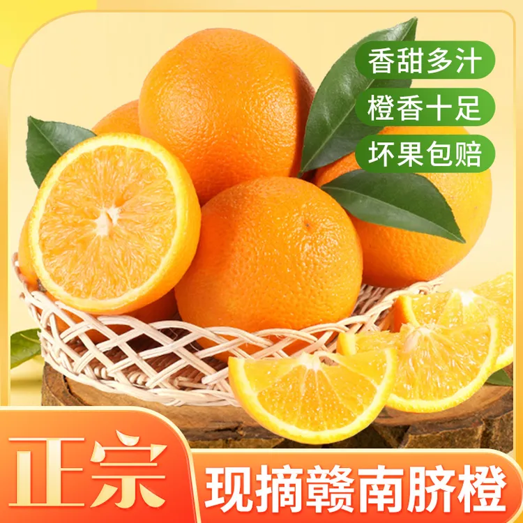 江西赣州寻乌正宗赣南脐橙现摘新鲜水果清甜多汁果园直发