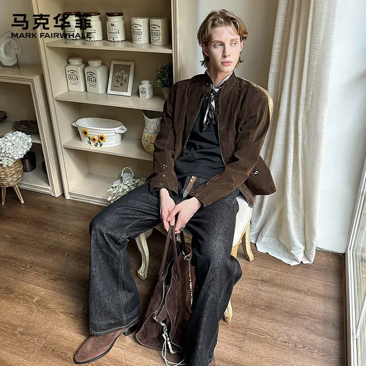 马克华菲2025秋季新款哈灵顿立领防风夹克休闲复古风时尚外套男女