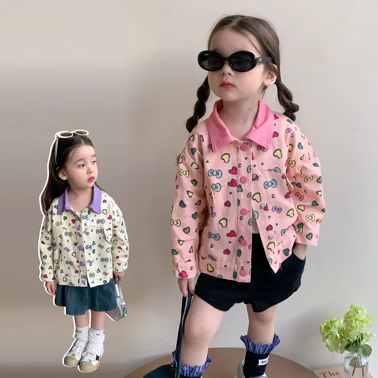 女童外套洋气时髦儿童牛仔上衣宝宝夹克开衫小女孩春秋装2025新款