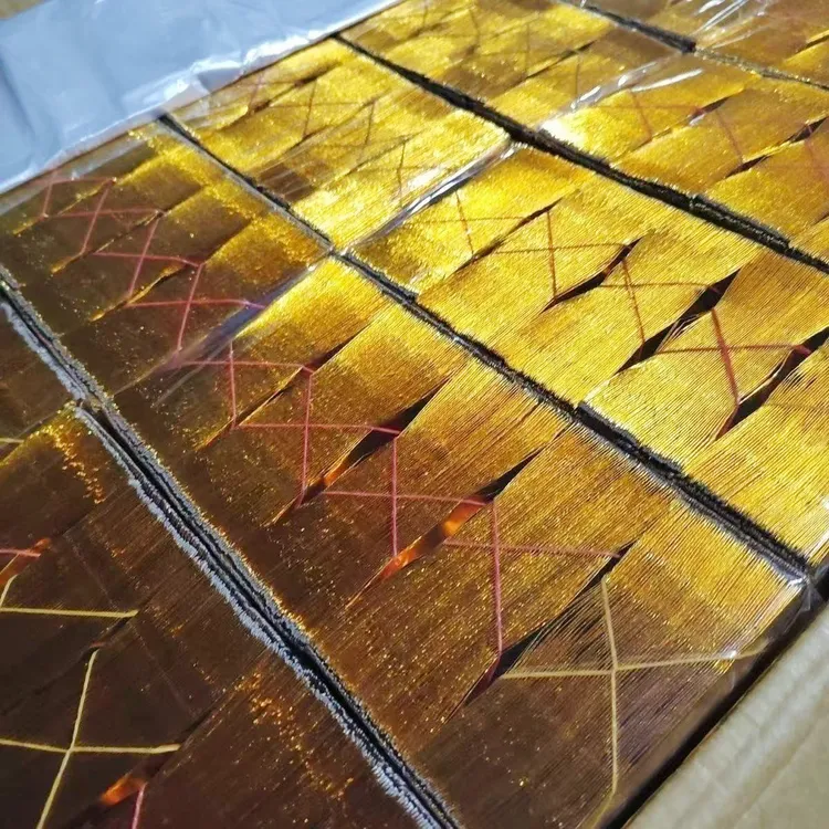 元宝金色元宝半成品金砖手工折纸免折叠金批发锡箔纸加厚切角一把50个送袋