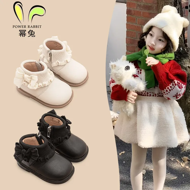 女宝宝马丁靴时尚软底婴儿学步鞋秋冬季新款女童小皮鞋切尔西靴子